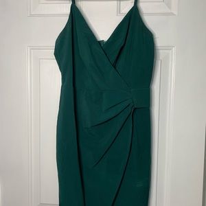 Forest Green V-Neck Fashion Nova Dress Women’s Small I Want You Back Surplice